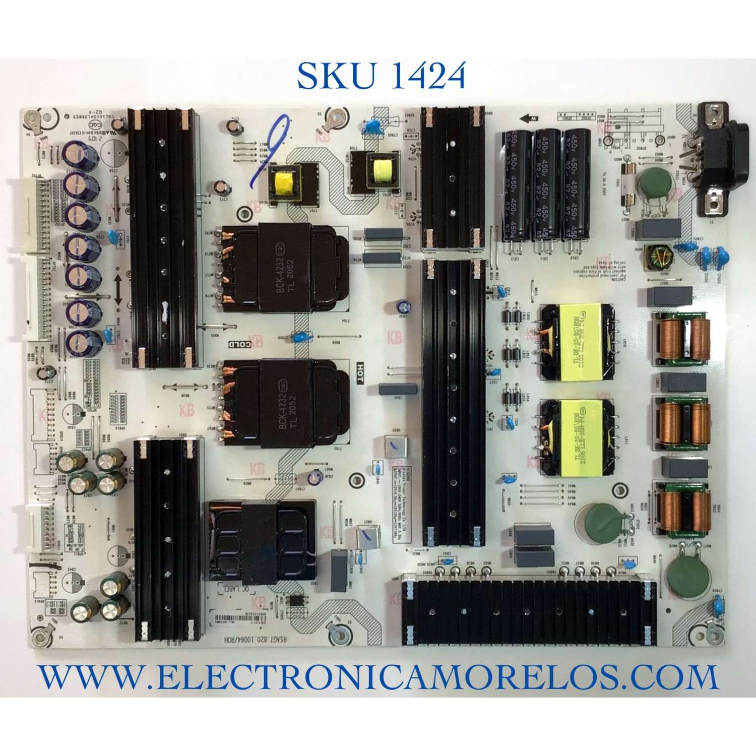FUENTE DE PODER PARA TV HISENSE QLED / NUMERO DE PARTE 281017 / RSAG7.820.10084/ROH / HLL-4070WH / CQC16134139053 / PANEL HD650X6U21-T1L3\S0\FJ\GM\ROH / DISPLAY T650QVN07.6 / MODELO 65U8G 65U6FUA